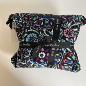 NWT Vera Bradley Packable Fleece Travel Blanket In Stained Glass Medallion 60x45
